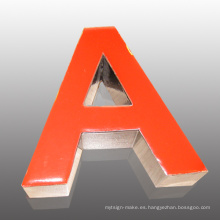 Letras de acero inoxidable 3D para carteles de señalización